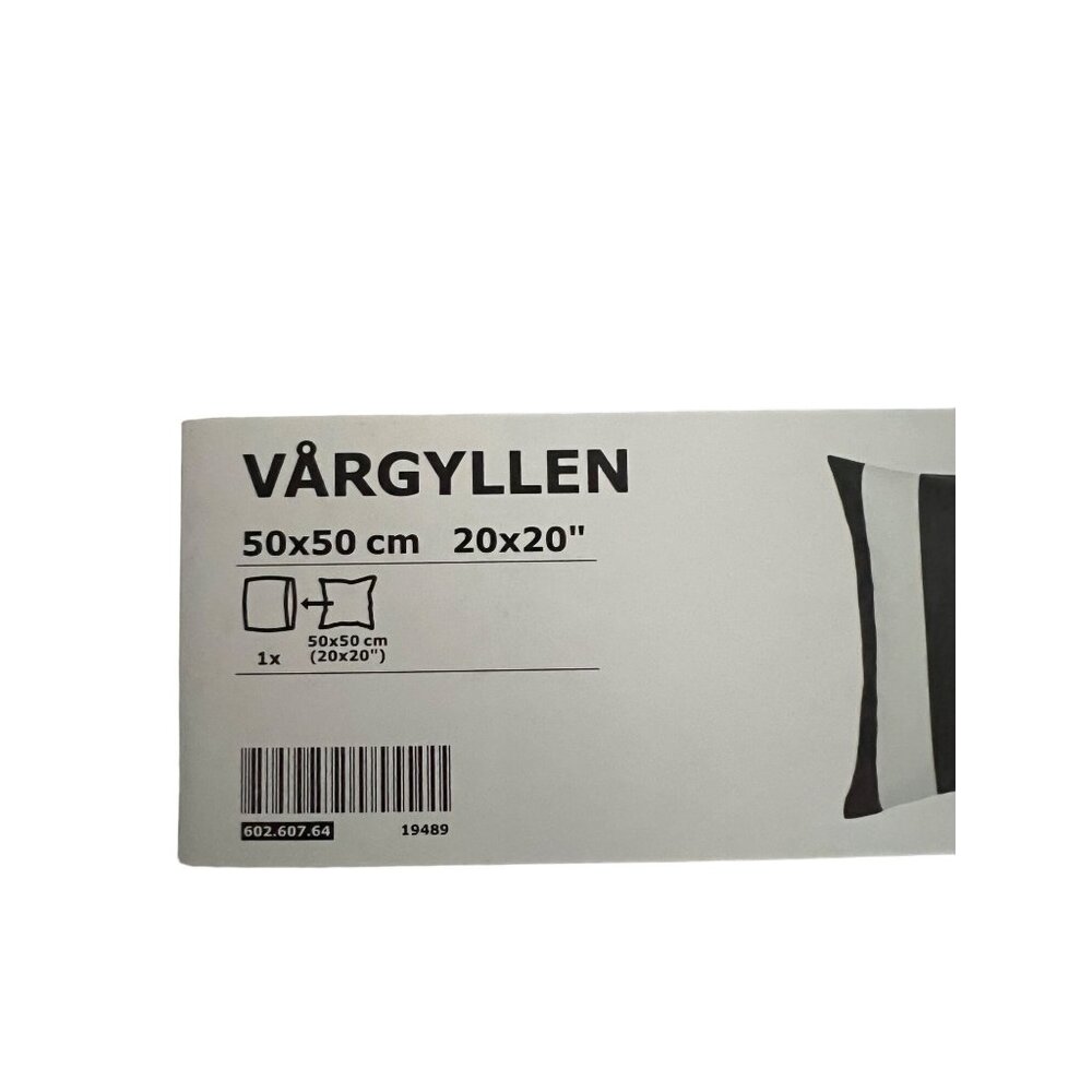 Ikea Varyllen Black White Striped Cover Pillow Sham 20x20 - Picture 2 of 3